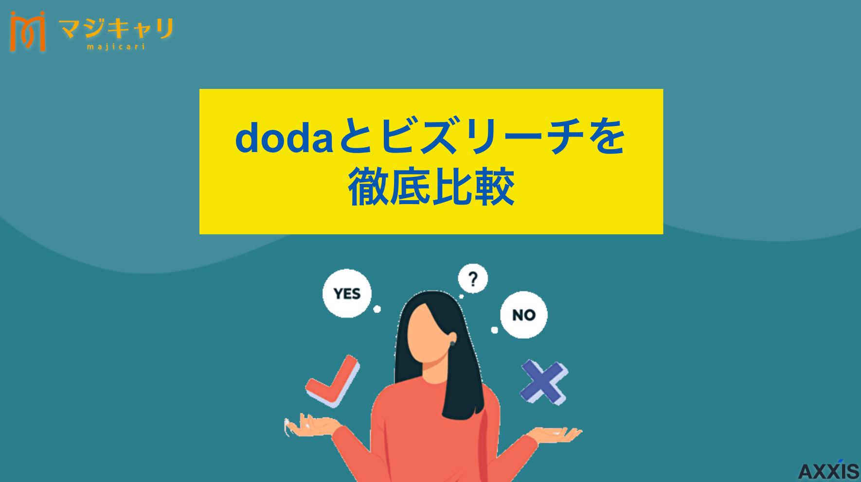 カテゴリー dodaとビズリーチの違い dodaとビズリーチはどっちがおすすめ？両社の転職サービスを徹底比較。違いや特徴、効率的な使い方から併用戦略まで詳しく解説します。あなたに最適な転職サービスの選び方を転職のプロ目線で紹介します。